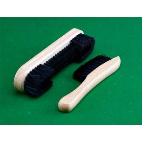 2 Set Billiards Pool Table and Rail Brush, Billiards Pool Table Cleaning Tools, Wooden Handle Billiard Pool Table and Rail Brush Set for Cleaning Billiards Tabl