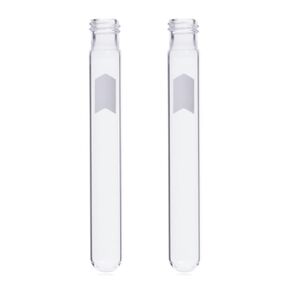 Kimble 73750-16125 Borosilicate Glass Round Bottom 16mL Disposable Screw Thread Culture Tube, with Marking Spot (Case of 1000)