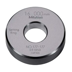 Mitutoyo 177-177 Setting Ring, 16mm Size, 10mm Width, 45mm Outside Diameter, +/-1.5Micrometer Accuracy