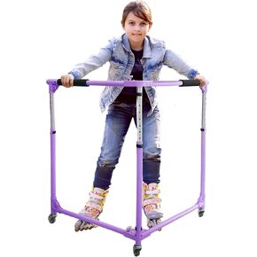 GanFindX Folding Skater Aid for Kids Roller Skating, Roller Skate Trainer for Kids Toddler Adjustable Height Training Walker