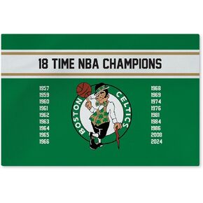 Northwest NBA Boston Celtics NBA Champions 2024 Washable Rug, 20" x 30.5", Banners