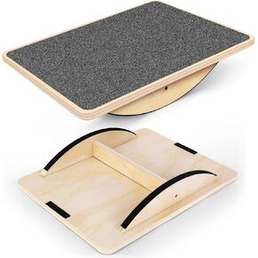 Balance Board Professional Wobble Board for Adults Anti-Slip 350LBS Balance Boards for Physical Therapy Standing Desk Core Strength Wooden Balance Board Rocker Board