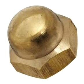 Brass Acorn Nut, Grade 8, Right Hand Threads, #4-40 Threads (Pack of 50)
