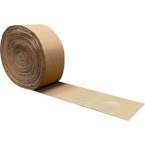 PK00032 Model CWRSK06X250B Corrugated 6" x 250' x 1/8" Wrap Roll; Single Face; Kraft, B Flute; Reusable; Easy to Cut