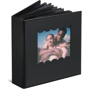 Polaroid Scalloped Photo Album - Black - Small Photo Album for Polaroid i-Type, 600, and SX-70 instant photos, capacity 40 photos (6369)