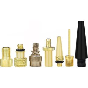 Bike Inflate Valve Adapter Set, Convert Presta to Schrader, Schrader to Presta, Presta to Presta, Tire Valve Extension fit DV SV AV FV Valves (7 Pack)