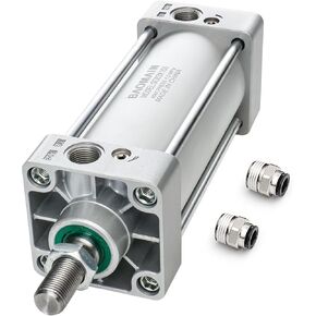 Baomain Pneumatic Air Cylinder SC 63 X 100 PT 3/8; Bore: 2 1/2 inch, Stroke: 4 inch; Screwed Piston Rod Dual Action