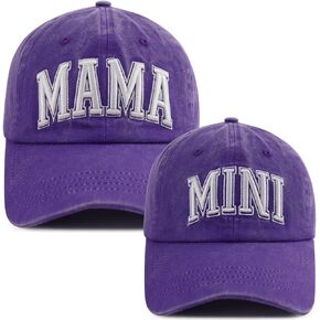 Goyklrb 2PCS Mama and Mini Matching Baseball Cap for Mom Girl, Adjustable Cotton Embroidered Parent-Child Hat