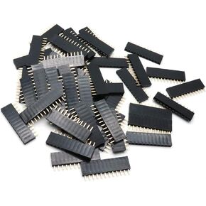 Pin Header Single Row 2.54mm Pitch 12 Terminals Straight Header Socket - Pack of 50