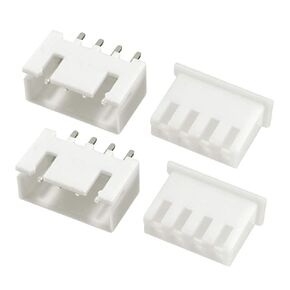 uxcell 100 Pairs 2.54mm Pitch 4P XH2.54-4P Connector Female Pin Header + Housing