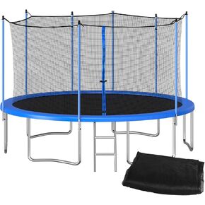 Trampoline Net for Straight Poles Round Frame Trampolines,Replacement Enclosure Net for Round Frame, Trampoline Net Replacement with Double Headed Zippers, Net Only.