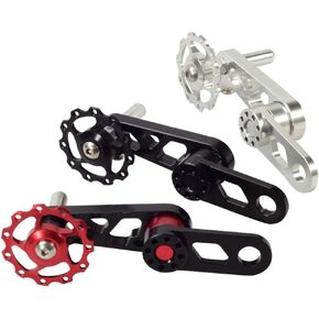 Aluminum Alloy Bike Chain Tensioner, Folding Speed Rear Derailleur Tensioner with Sprocket for Bike Cycling Tool Replacement