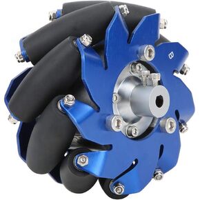 4in Mecanum Wheel Left Aluminum with TPU Rubber Rollers Industrial Robot Accessories 50mm / 2in Wheel Width with Wheel Coupling