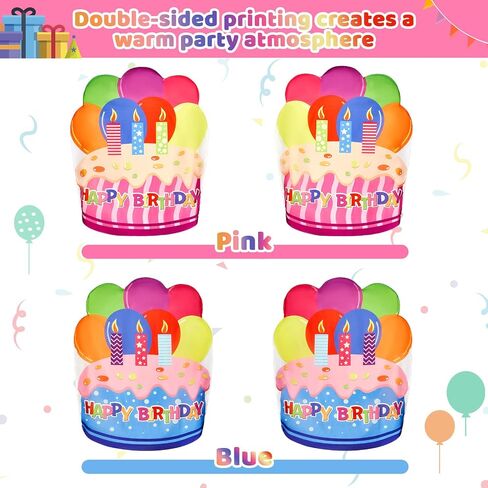 Frienda 2 Pieces Chair Cover Birthday Chair Cover for Kids Colorful Birthday Seat Cover for Classroom Chair Birthday Chair Decorations for Home Party Classroom, 25.5 x 19.5 Inches (Blue) in Saudi Arabia