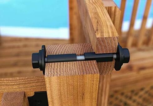 Ozco Building Products 56649 3/4-inch by 4-inch to 6-inch OWT Timber Bolts (2 per Pack), Black in Saudi Arabia
