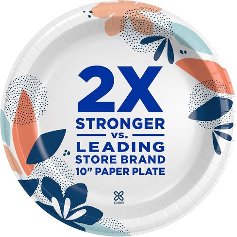Dixie Large Paper Plates, 10 Inch, 86 Count, 2X Stronger*, Microwave-Safe, Soak-Proof, Cut Resistant, Disposable Plates For Everyday Breakfast, Lunch, & Dinner Meals in Saudi Arabia