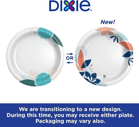 Dixie Large Paper Plates, 10 Inch, 86 Count, 2X Stronger*, Microwave-Safe, Soak-Proof, Cut Resistant, Disposable Plates For Everyday Breakfast, Lunch, & Dinner Meals in Saudi Arabia