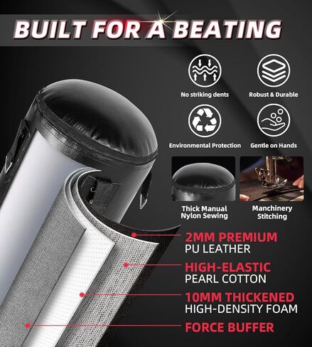 Prorobust Punching Bag for Adults, 4ft PU Heavy Boxing Bag Set with 12 oz Gloves 180-inch Hand Wraps Suitable for MMA Karate Kickboxing Boxing Trainging - Unfilled in Kuwait
