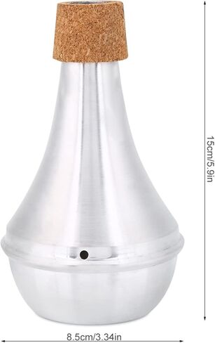 كتم صوت البوق المستقيم، كاتم صوت بوق عملي متين، صوت واضح من سبائك الألومنيوم للتدريب أو الإحماء بهدوء في المنزل واللعب في الداخل in Kuwait