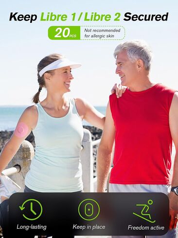 20 عبوة من رقعات لاصقة لـ Libre 1/2، أغطية مستشعر Libre 1/2 مقاومة للماء، شريط لاصق قوي للبقاء لمدة 10-14 يومًا، حزمة خلفية مقطوعة مسبقًا بدون غراء في المنتصف (وردي) in Kuwait
