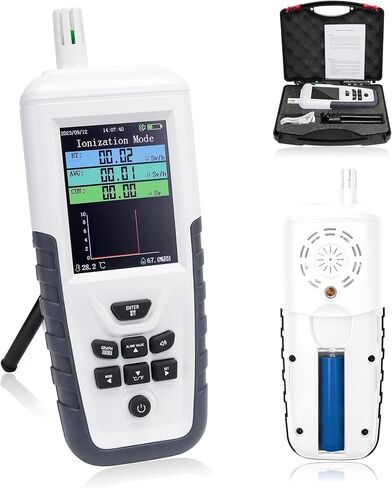 Geiger Counter, Bonxrdun Nuclear Radiation Detector, Nuclear Monitor Meter, X, β, γ Rays, 2200mAh, Portable Radiation Dosimeter, Suit for Lab, Education, Emergency, Radiation Monitoring in Kuwait