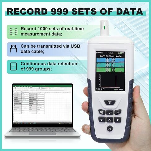 Geiger Counter, Bonxrdun Nuclear Radiation Detector, Nuclear Monitor Meter, X, β, γ Rays, 2200mAh, Portable Radiation Dosimeter, Suit for Lab, Education, Emergency, Radiation Monitoring in Kuwait
