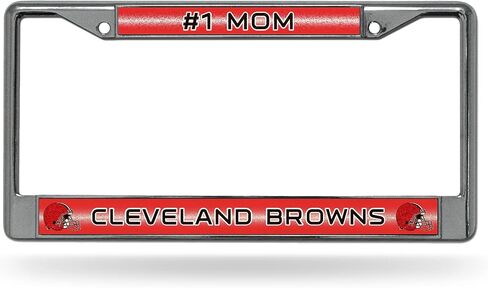 Rico Industries Baltimore Ravens Bling Chrome License Plate Frame with Glitter Accent 6 x 12.25-inches in Saudi Arabia