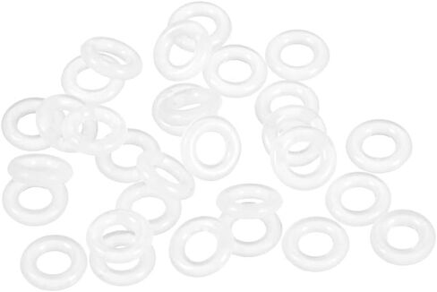 uxcell Silicone O-Ring, 8mm OD, 4mm ID, 2mm Width, VMQ Seal Rings Gasket, White, Pack of 30 in Saudi Arabia