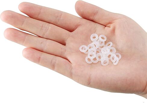 uxcell Silicone O-Ring, 8mm OD, 4mm ID, 2mm Width, VMQ Seal Rings Gasket, White, Pack of 30 in Saudi Arabia
