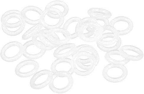 uxcell Silicone O-Ring, 8mm OD, 4mm ID, 2mm Width, VMQ Seal Rings Gasket, White, Pack of 30 in Saudi Arabia