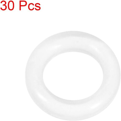 uxcell Silicone O-Ring, 8mm OD, 4mm ID, 2mm Width, VMQ Seal Rings Gasket, White, Pack of 30 in Saudi Arabia