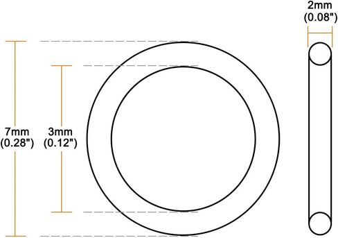 uxcell Silicone O-Ring, 8mm OD, 4mm ID, 2mm Width, VMQ Seal Rings Gasket, White, Pack of 30 in Saudi Arabia