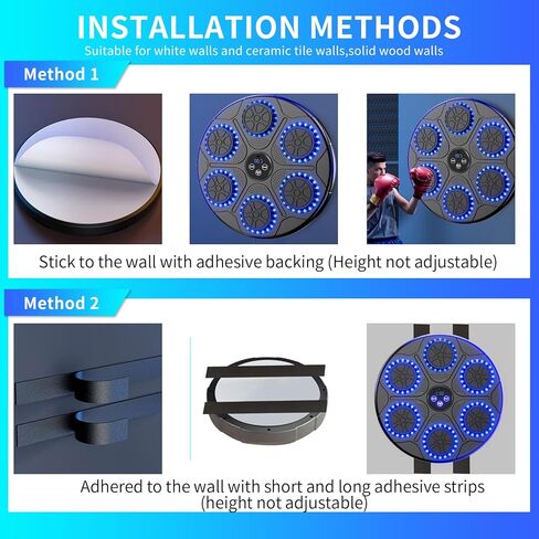 Music Boxing Machine Home Wall Mount Music Boxer, Electronic Smart Focus Agility Training Digital Boxing Wall Target Punching Pads Suitable for Kids and adults in Kuwait