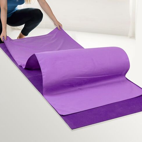 Yoga Towel, Yoga Mat Towels for Non Slip Microfiber Hot Yoga Towel for Pilates Fitness Essentials Men and Women in Saudi Arabia