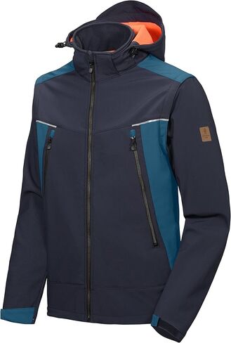 Little Donkey Andy Men's Waterproof Softshell Jacket with Detachable Sleeves and Hood, Fleece Mountain Ski Snow Rain Coat Dark Blue.A3 Size M in Saudi Arabia