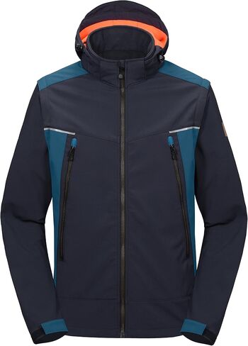 Little Donkey Andy Men's Waterproof Softshell Jacket with Detachable Sleeves and Hood, Fleece Mountain Ski Snow Rain Coat Dark Blue.A3 Size M in Saudi Arabia