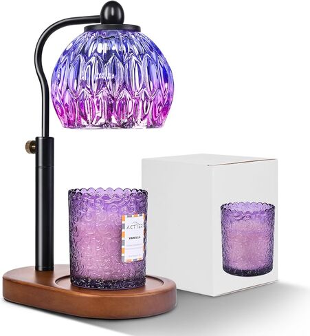 Candle Warmer Lamp with Complimentary Aroma Candle Jar, Height Adjustable with Timer & Dimmer, Compatible with Various Sizes of Aroma Candles, Perfect Room Decor and House Warming Gifts (Warm Gold) in Saudi Arabia