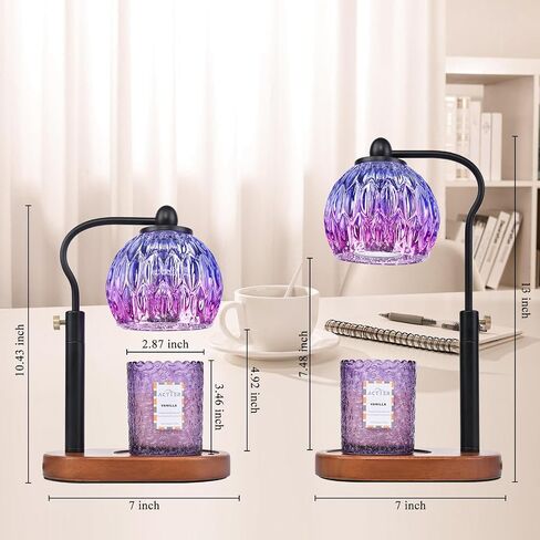 Candle Warmer Lamp with Complimentary Aroma Candle Jar, Height Adjustable with Timer & Dimmer, Compatible with Various Sizes of Aroma Candles, Perfect Room Decor and House Warming Gifts (Warm Gold) in Saudi Arabia