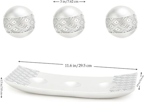 لهجات الرجعية المركزية للطاولة، لهجات ديكور المنزل الفضية العتيقة، ديكور طاولة القهوة، وعاء لهجات زخرفية مع كرات المجالات لديكور طاولة الطعام in Kuwait