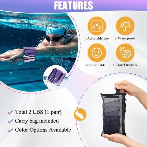 Wrist Weights for Women At Home 1Lb Ankle Weights Set of 2 Adjustable Weighted Wristbands Arm Leg Weights for Women Men in Saudi Arabia