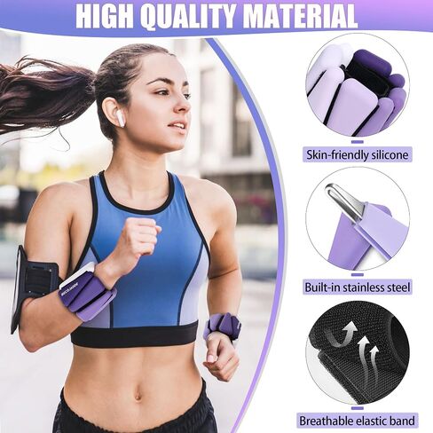 Wrist Weights for Women At Home 1Lb Ankle Weights Set of 2 Adjustable Weighted Wristbands Arm Leg Weights for Women Men in Saudi Arabia