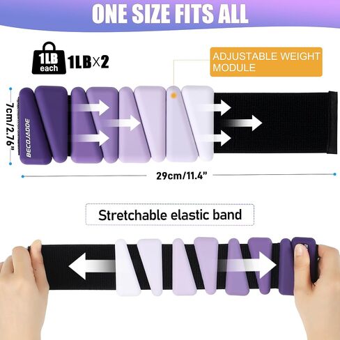 Wrist Weights for Women At Home 1Lb Ankle Weights Set of 2 Adjustable Weighted Wristbands Arm Leg Weights for Women Men in Saudi Arabia