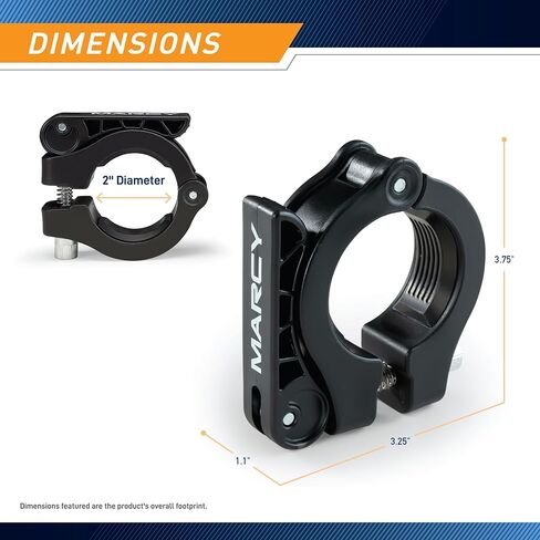 مشابك طوق بقفل أثقال أوليمبية من الراتنج النايلون قابلة للتعديل (2 بوصة) مع مزلاج سريع التحرير لتدريب الأثقال وتدريبات اللياقة البدنية، أسود، OBC-8BK in Kuwait