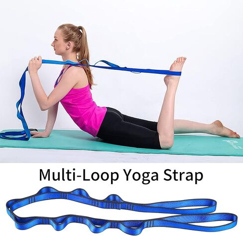 Adjustable Loop Yoga Pilates Stretching Extend Daisy Belt Strap Rope for Climbing, Aerial Yoga, Fitness，Daisy Chain, Climbing Strap Daisy Chain Rope, 43 Inches Climbing Lanyard Nylon Straps in Saudi Arabia