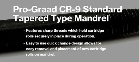 CR-9X5 CR-9 Standard Tapered Type Mandrels for Cartridge Rolls, 3-1/2" Overall Length, 1/4"x1-3/4" Shank x 1/8"x1" Pilot (Pack of 5) in Saudi Arabia