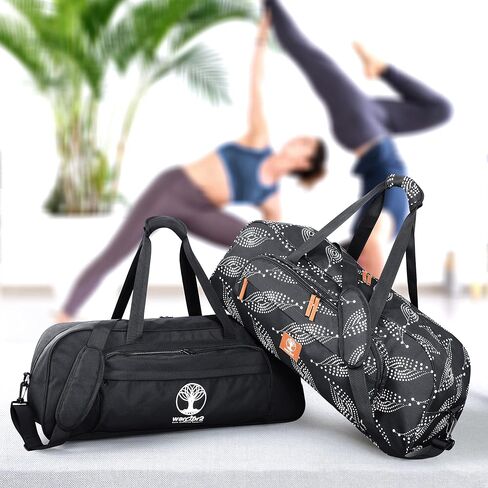 Yoga Mat Bag, 8-Pocket Yoga Gym Bag Fits 1/2" Thick Mat & Yoga Blocks, Detachable Straps | Large Gym Bag With Yoga Mat Holder For Women, Men. Yoga Duffle, Yoga Tote in Saudi Arabia