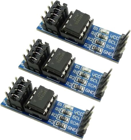 3 قطعة وحدة ذاكرة EEPROM AT24C256 رقاقة I2C واجهة تسلسلية وحدة ذاكرة تخزين البيانات على متن الطائرة 8P حامل رقاقة مع مؤشر LED على متن الطائرة in Saudi Arabia