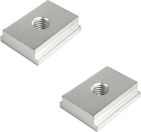 2Pcs M8 T-Track Slider, 30MM Silver Aluminum Alloy M8 T Slot Nut, Woodworking T Slot Slider, Jigs Screw Slot Fastener in Saudi Arabia