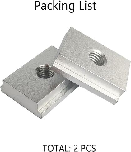 2Pcs M8 T-Track Slider, 30MM Silver Aluminum Alloy M8 T Slot Nut, Woodworking T Slot Slider, Jigs Screw Slot Fastener in Saudi Arabia