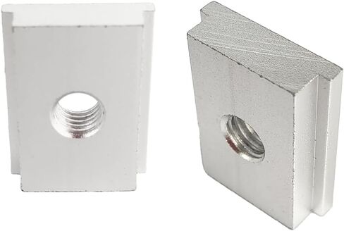 2Pcs M8 T-Track Slider, 30MM Silver Aluminum Alloy M8 T Slot Nut, Woodworking T Slot Slider, Jigs Screw Slot Fastener in Saudi Arabia